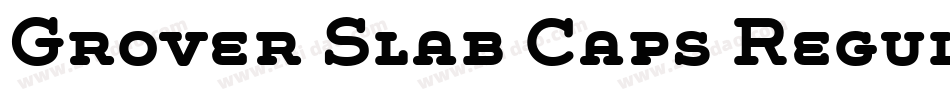 Grover Slab Caps Regular字体转换